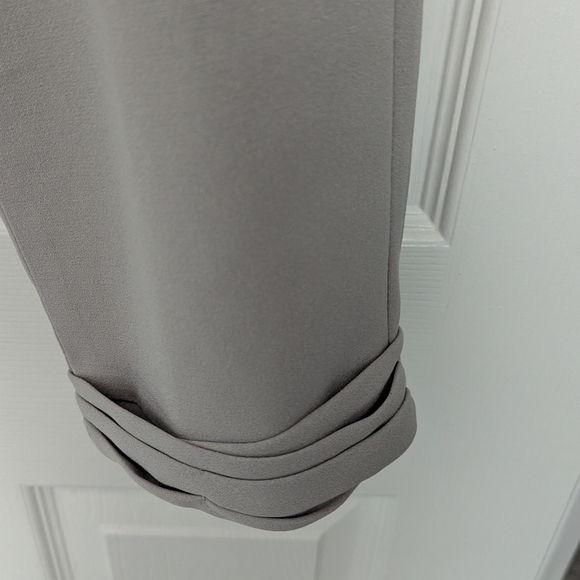 Stylish/Dressy Grey/Mauve Shinestar Gold Women's Ankle Pants - Picture 3 of 9